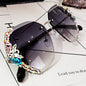 Stereo drilling female diamond Sunglasses UV protection