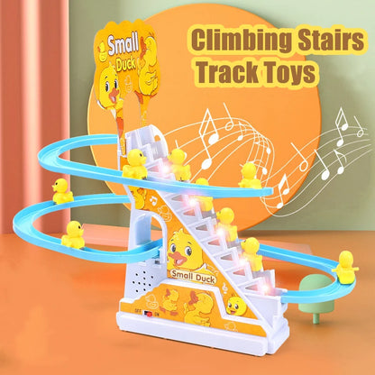 Climbing Stairs Track Toys Duck Race